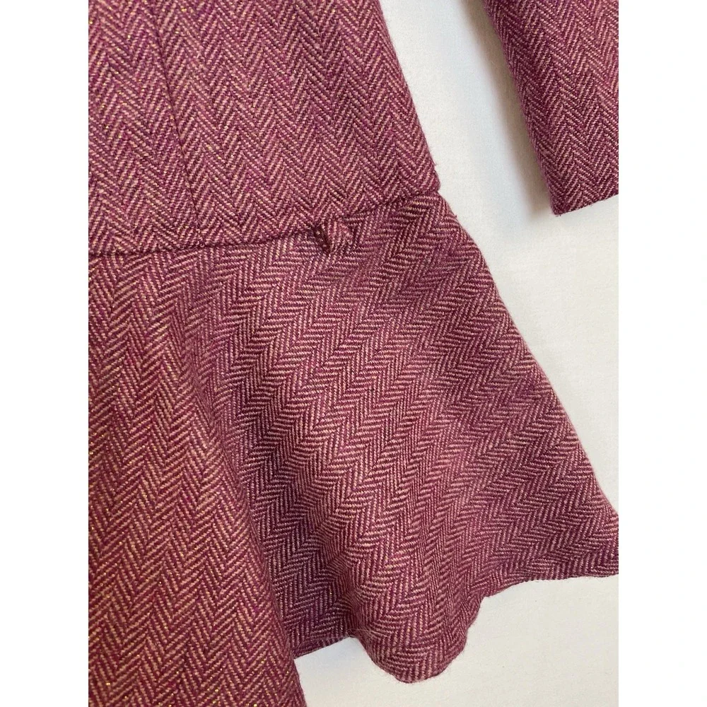 Vintage Stuff by Hilary Duff Girls Y2K Peacoat‎ Herringbone Wool Blend Jacket M